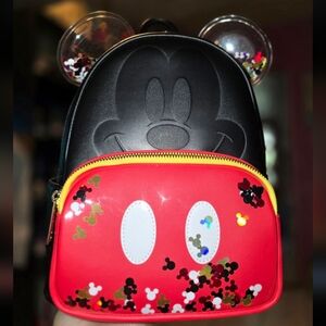 Brand New! Loungefly Mickey Mouse Confetti Mini Backpack
